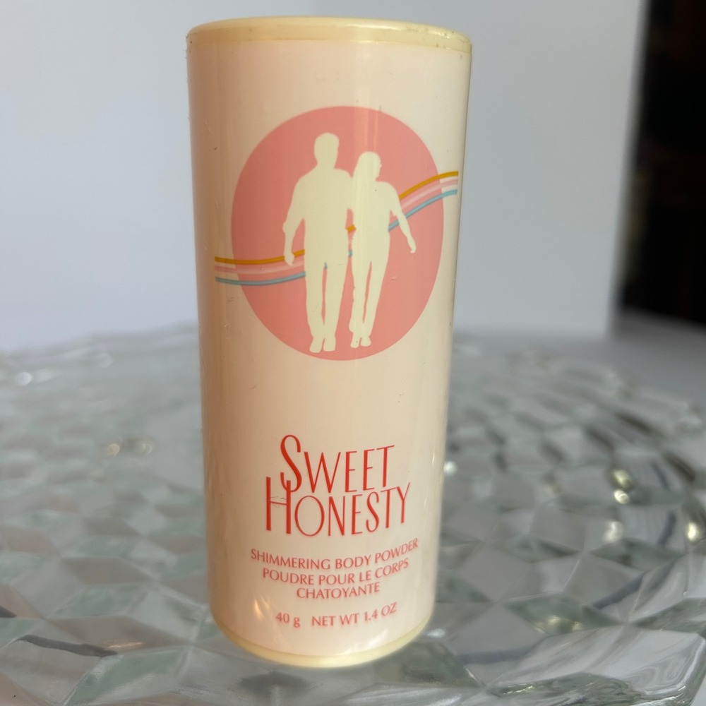 Vintage Sweet Honesty Shimmering Body Powder Avon Collectible 1.4 oz